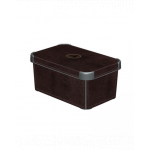 CURVER Deco Cutie depozitare din piele cu capac Stockholm S Leather