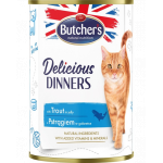 BUTCHER'S Delicious Dinners hrana pisici, pastrav in jeleu 400g