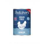 BUTCHER'S Original Junior hrana caini juniori, bucati de pui in jeleu, conserva 400g