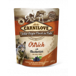 CARNILOVE Paté hrana umeda pentru caini cu strut si mure 300g