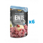 BELCANDO Finest Selection hrana umeda pentru caini, cu rata cu orez si merisoare de munte 6x300 g