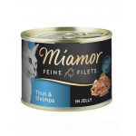 MIAMOR Feline Filets Hrana umeda pisici, cu ton si creveti in aspic 185 g