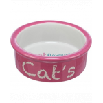TRIXIE Bol ceramic pentru pisica, roz/gri, 0,3 l/ 12 cm