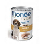 MONGE Fresh Hrana umeda pentru caini, cu bucati de pui, 400g