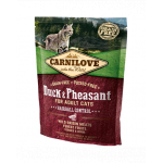 CARNILOVE Cat Hairball Control rață și fazan 400 gr