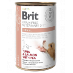 BRIT Veterinary Diet Renal Tuna&amp;Salmon&amp;Pea hrana umeda caini pentru functia renala 400 g