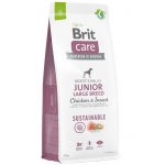 BRIT Care Sustainable Junior Large Breed Hrana pentru catei de talie mare, cu pui si insecte 12 kg