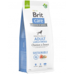 BRIT Care Dog Sustainable Adult Large Breed Chicken &amp; Insect Hrana caini talie mare, cu pui si insecte 12 kg