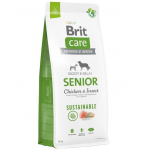 BRIT Care Dog Sustainable Senior Chicken &amp; Insect Hrana caini seniori, cu pui si insecte 12 kg