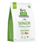 BRIT CARE Sustainable Senior Chicken &amp; Insect 3 kg hrana caini seniori, cu pui si insecte