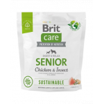 BRIT CARE Sustainable Senior Chicken &amp; Insect hrana caini seniori 1 kg cu pui si insecte