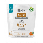 BRIT Care Grain-free Senior&amp;Light 1 kg Hrana caini seniori cu tendinta de ingrasare, cu somon si cartofi