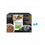 SHEBA 32x85g Nature's Collection Mix Hrana umeda pisica, cu pui si ardei, somon si mazare