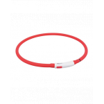 TRIXIE Zgarda luminoasa caini, cu USB XS–XL rosu