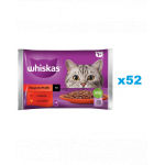 WHISKAS Adult plic cu vita si pui in sos 52x85g hrana umeda Classic Meals pentru pisici adulte