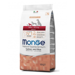 MONGE Mini Adult hrană uscată pentru câini de talie mică, cu somon și orez 2,5 kg