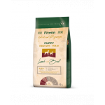 FITMIN Dog Nutritional Programme Medium Maxi Puppy Lamb&amp;Beef 12 kg Sac hrana catei talie medie si mare, cu miel si vita