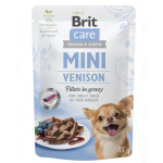 BRIT CARE Mini Adult Pouch Venison 24x85g Hrana umeda cu vanat pentru caini de talie mica