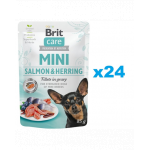 BRIT Care Mini Pouch plic hrana umeda caini sterilizati 24x85g pentru rase mici