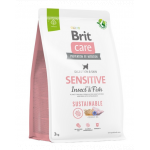 BRIT CARE Dog Sustainable Sensitive Insect&amp;Fish hrana caini cu sensibilitati ale pielii, blanii 3 kg cu peste si insecte
