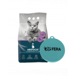 ARISTOCAT Bentonite Plus Nisip pentru litiera pisicilor, din bentonita cu lavanda 5 L + FERA Capac pentru conserve hrana umeda