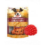 SMART BONES Mini Recompense caini talie mica, cu unt de arahide si pui x 2 + minge GRATIS