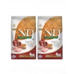FARMINA N&amp;D Ancestral Grain Dog Chicken, Spelt, Oats and Pomegranate Senior Mini 2 x 2.5 kg hrana caini senior talie mica, cu pui si ovaz