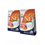 FARMINA N&amp;D Pumpkin lamb &amp; blueberry Adult Medium &amp; Maxi 2 x 2.5 kg hrana caini adulti talie medie sau mare, dovleac, miel si afine