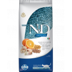 FARMINA N&amp;D Ocean Cat Adult Cod, Spelt, Oats &amp; Orange 10 kg Sac hrana uscata pisici, cu cod, spelta, ovaz si portocala