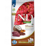 FARMINA N&amp;D Quinoa Dog Adult Medium&amp;Maxi Skin&amp;Coat Venison &amp; Coconut 7 kg Hrana uscata pentru caini, pentru piele si blana, cu vanat