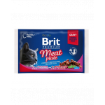 BRIT Pachet Cat Adult meat plate 4x100 g