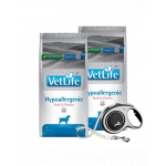 FARMINA VetLife Hypoallergenic Pork Potato pentru caini adulti 2 x 12kg + FLEXI New Comfort L Tape 8 m GRATIS