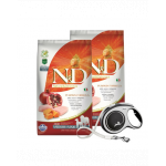 FARMINA N&amp;D Pumpkin Chicken &amp; Pomegranate Adult Medium &amp; Maxi 2 x 12 kg + FLEXI New Comfort L Tape 8 m GRATIS