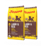 JOSERA Lamm&amp;Reis 2 x 12,5kg hrana cu miel, pentru caini adulti