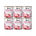 BRIT Pate&amp;Meat puppy 6 x 800 g Hrana umeda pentru catei, pateu cu pasare