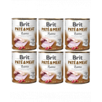 BRIT Pate&amp;Meat rabbit 6 x 800 g Conserva pentru caine, cu iepure