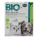 PESS BIO Spot-on picaturi protectie anti-paraziti pentru caini mici si pisici, cu ulei de muscata si dimeticona 4x1 g