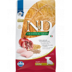 FARMINA N&amp;D Mini Puppy Low Grain Chicken&amp;Pomegranate hrana uscata caini juniori talie mica, pui si rodie 2.5 kg