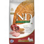 FARMINA N&amp;D Ancestral Grain Ancestral Dog light chicken &amp; pomegranate Hrana caini talie mica, cu pui si rodie 2,5 kg