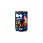 BRIT Premium by Nature 400 g hrana caine adult, carne de porc si esofag