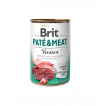 BRIT Pate&amp;Meat venison 400 g Hrana umeda caini adulti, cu vanat