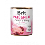 BRIT Pate&amp;Meat puppy 800 g Hrana umeda pentru catei, pateu cu pasare