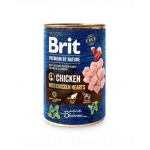 BRIT Premium by Nature Chicken and hearts 400 g Hrana umeda pentru caini, cu pui si inimi