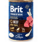 BRIT Premium by Nature Beef and tripes 400 g Conserva hrana umeda caini, cu vita si maruntaie