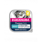 EUKANUBA Grain Free Adult Pateu monoproteic de pui 16 x 85 g