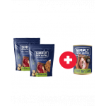 SIMPLY FROM NATURE Gustare caini, mistret 2 x 300g + conserva fazan si morcov GRATIS