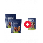 SIMPLY FROM NATURE Recompense antrenament, iepure si ceai verde 2 x 300g + conserva hrana caini GRATIS