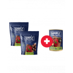 SIMPLY FROM NATURE Snack caini, cal si cartofi 2 x 200g + conserva hrana caini, cal si cartofi GRATIS