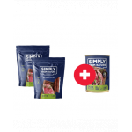 SIMPLY FROM NATURE Recompense Sticks cu vita pentru caini 2 x 7 buc. + conserva rata si morcov GRATIS