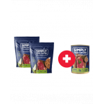 SIMPLY FROM NATURE Snack caini, cerb si para 2 x 300g + conserva vanat si hrisca GRATIS